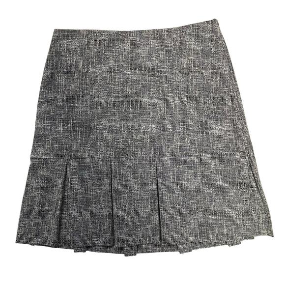 NWT Brooks Brothers Women's Gray A-Line Pleated Skirt Size 12 - Picture 1 of 6